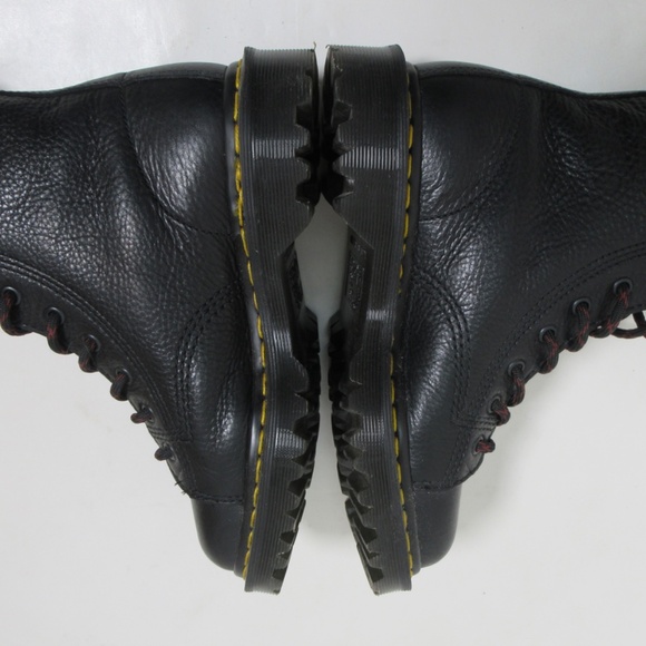 Dr Martens Barton Made In England Shearling Lined Leather Boots Black 5 M / 6 L - Picture 9 of 12